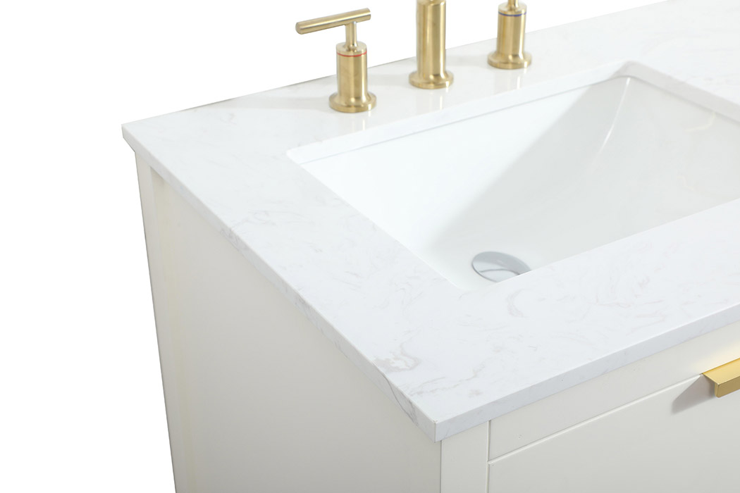 Elegant Bathroom Vanity - White (VF19260DWH)