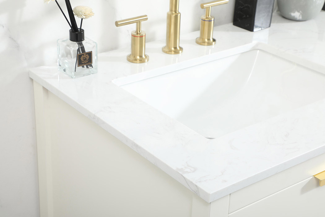 Elegant Bathroom Vanity - White (VF19260DWH)