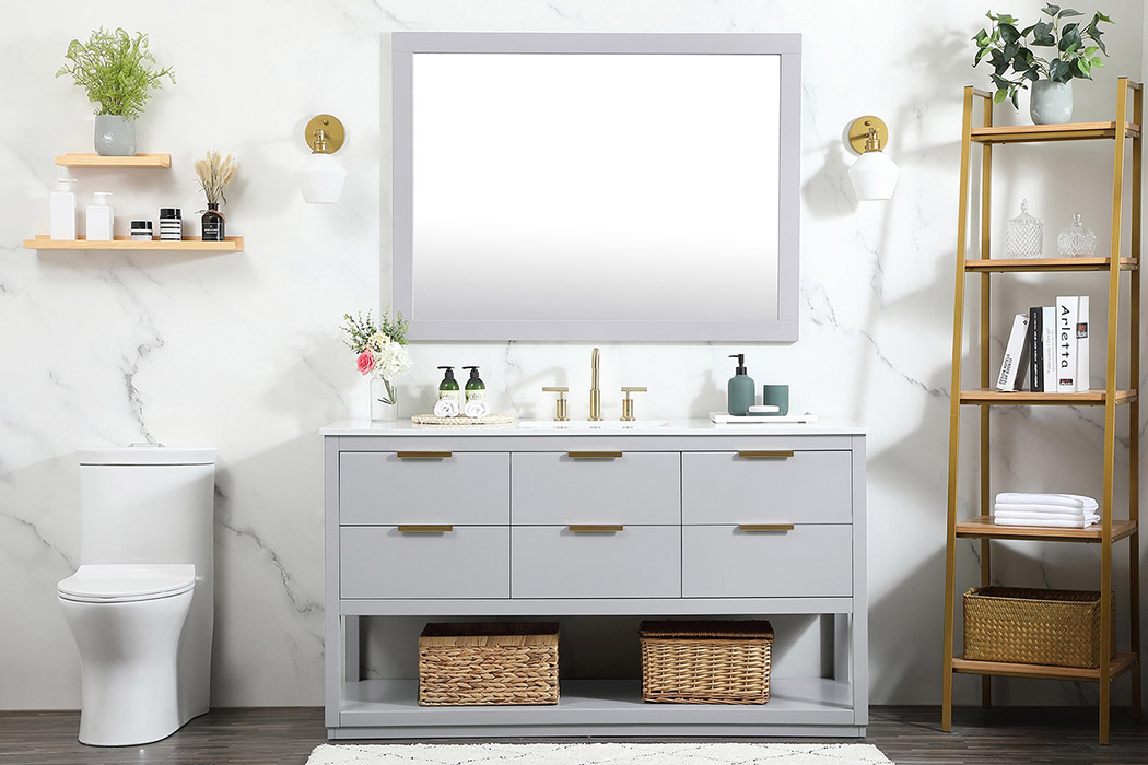 Elegant Bathroom Vanity - Gray (VF19260GR)