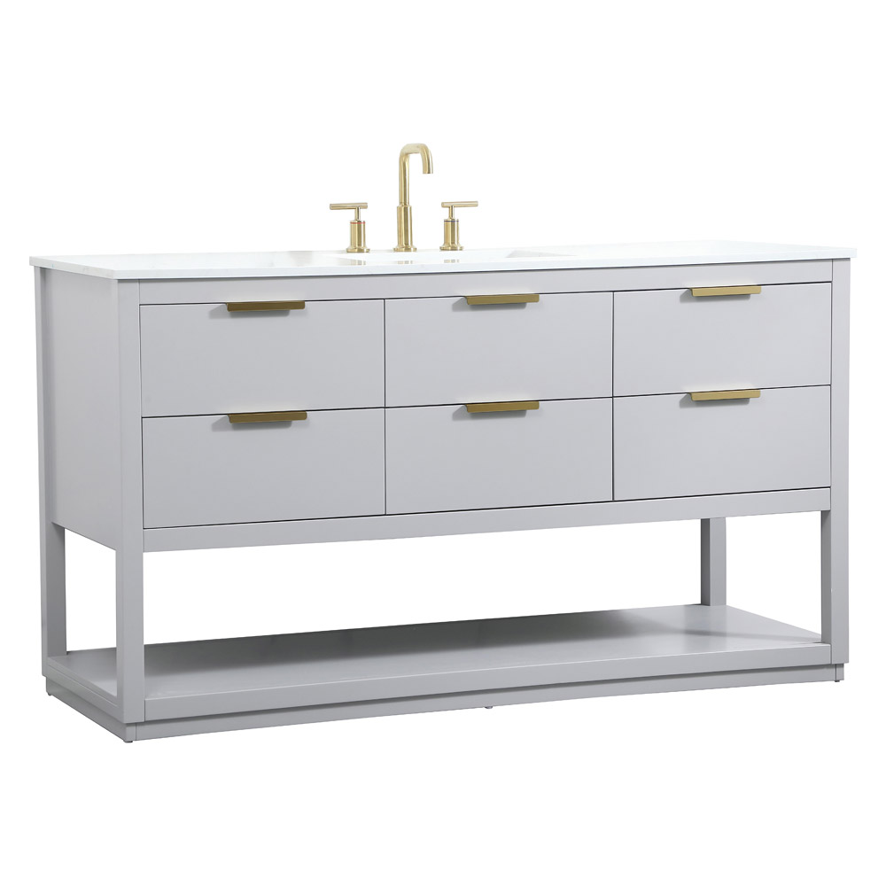 Elegant Bathroom Vanity - Gray (VF19260GR)