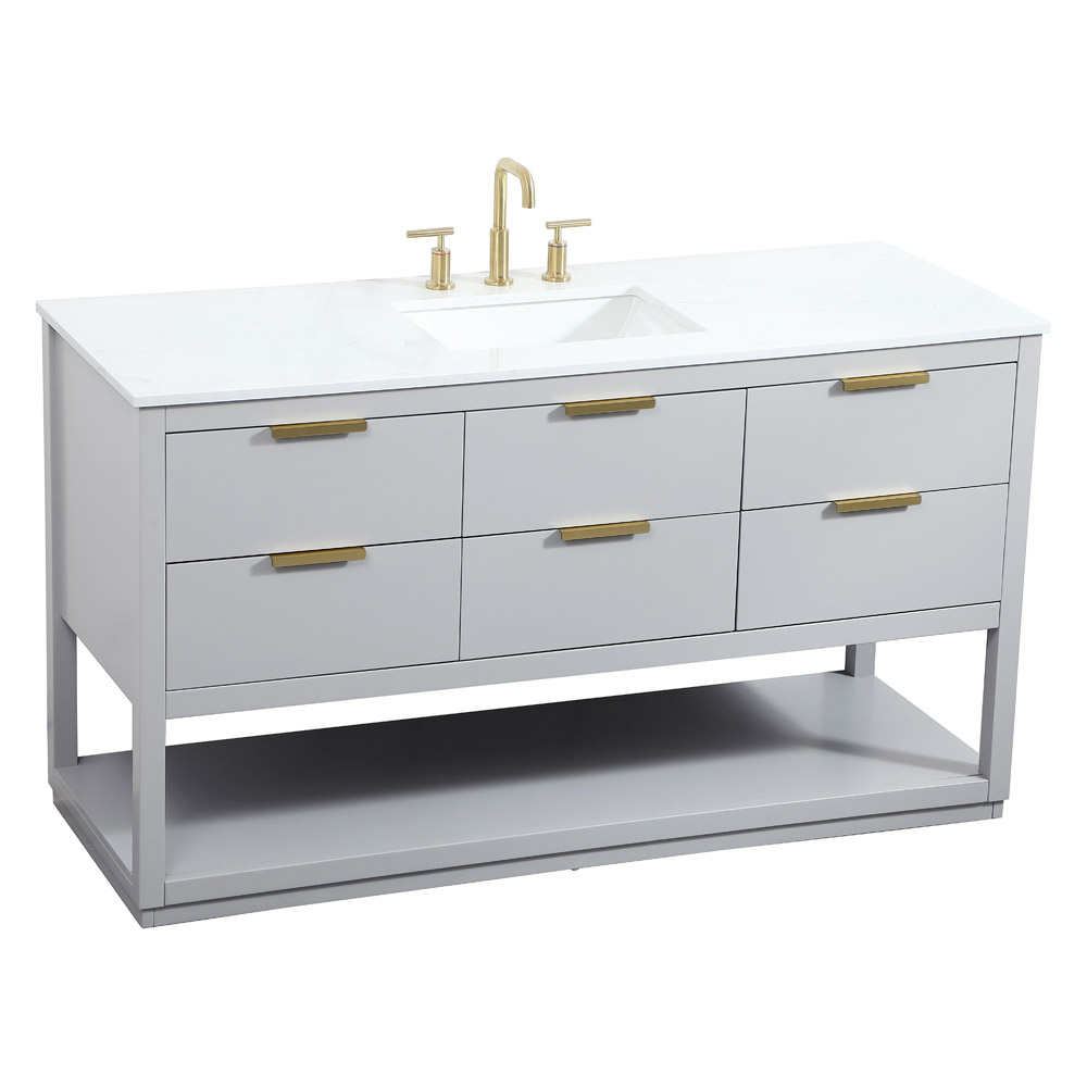 Elegant Bathroom Vanity - Gray (VF19260GR)