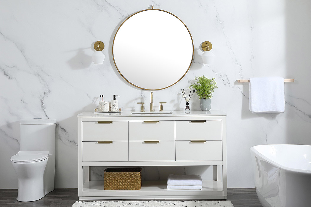 Elegant Bathroom Vanity - White (VF19260WH)