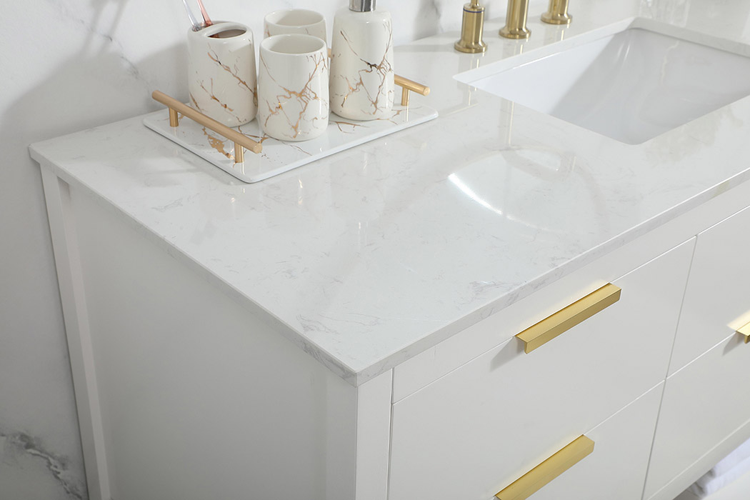 Elegant Bathroom Vanity - White (VF19260WH)