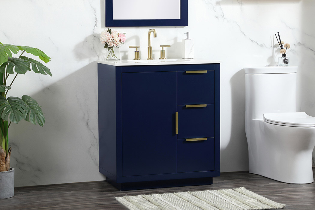 Elegant Bathroom Vanity - Blue (VF19430BL)