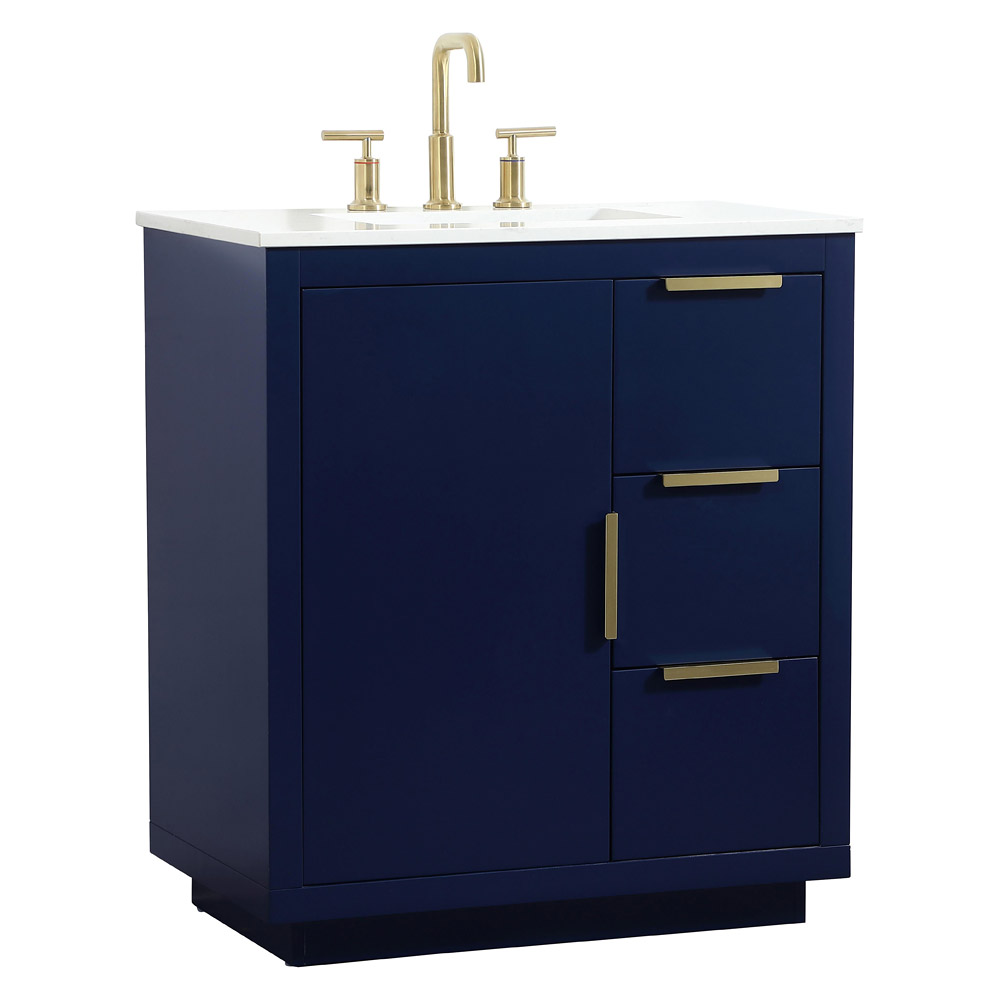 Elegant Bathroom Vanity - Blue (VF19430BL)