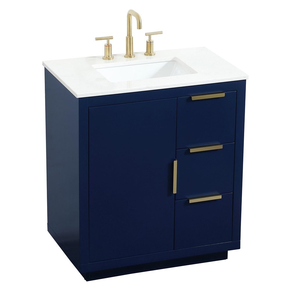 Elegant Bathroom Vanity - Blue (VF19430BL)