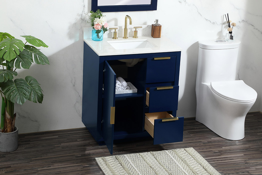 Elegant Bathroom Vanity - Blue (VF19430BL-BS)