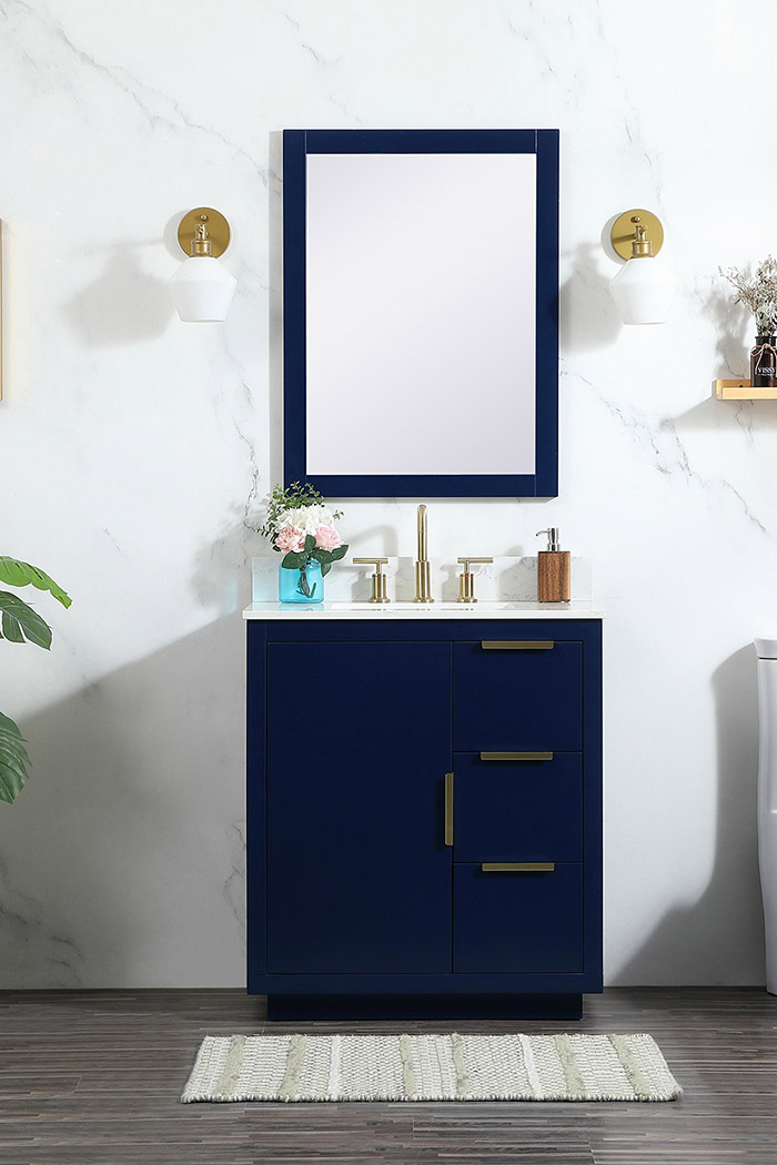 Elegant Bathroom Vanity - Blue (VF19430BL-BS)