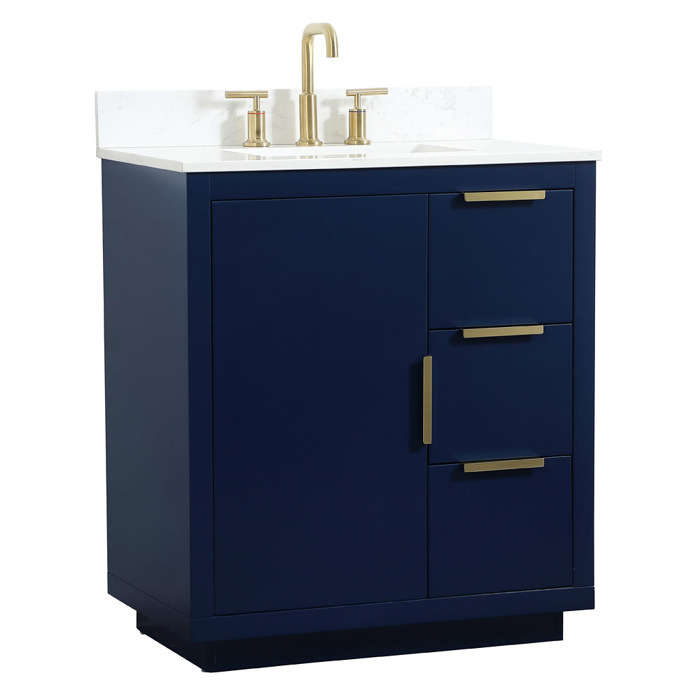 Elegant Bathroom Vanity - Blue (VF19430BL-BS)