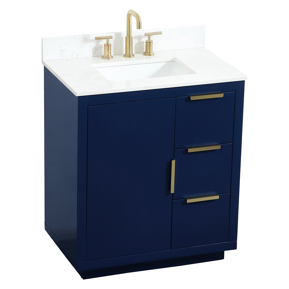 Elegant Bathroom Vanity - Blue (VF19430BL-BS)