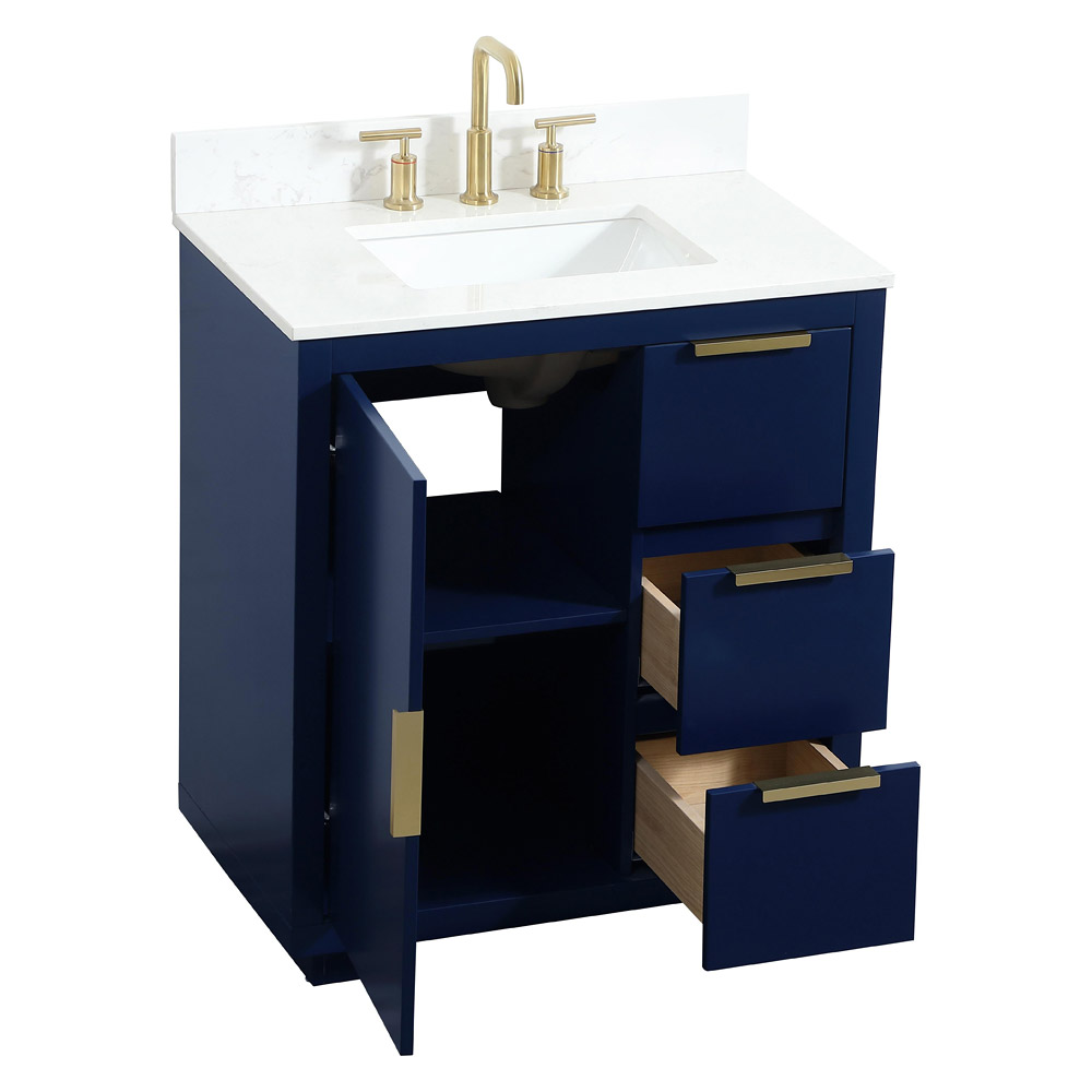 Elegant Bathroom Vanity - Blue (VF19430BL-BS)