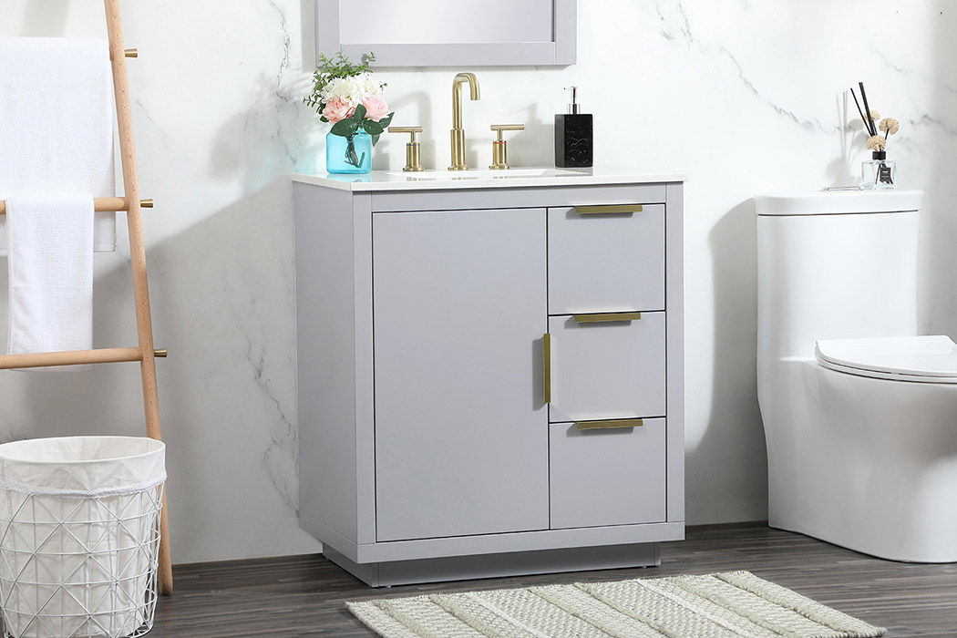 Elegant Bathroom Vanity - Gray (VF19430GR)