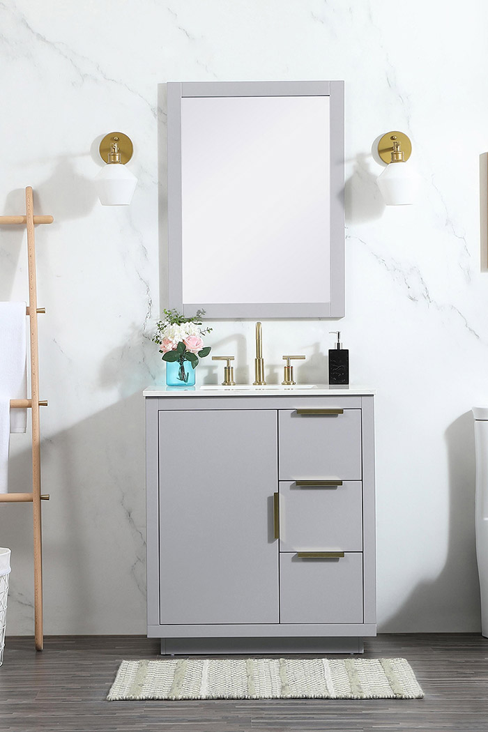 Elegant Bathroom Vanity - Gray (VF19430GR)