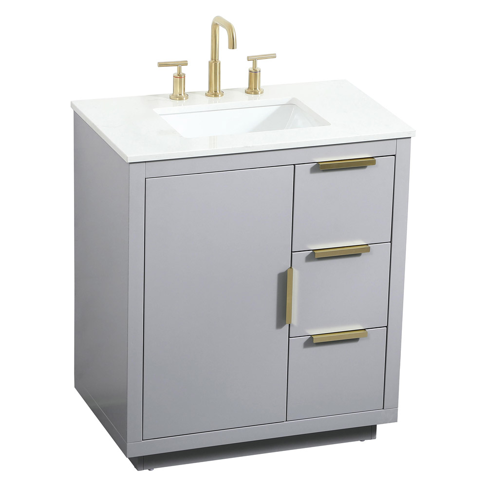 Elegant Bathroom Vanity - Gray (VF19430GR)