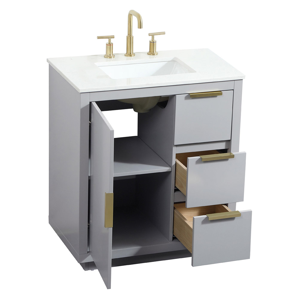 Elegant Bathroom Vanity - Gray (VF19430GR)