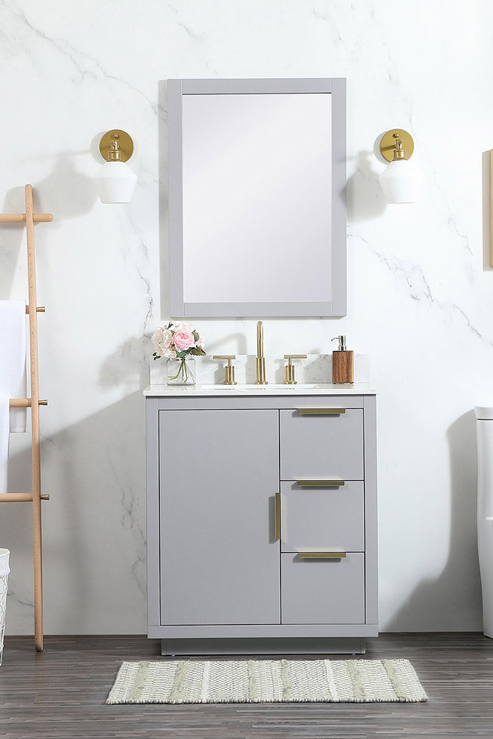 Elegant Bathroom Vanity - Gray (VF19430GR-BS)