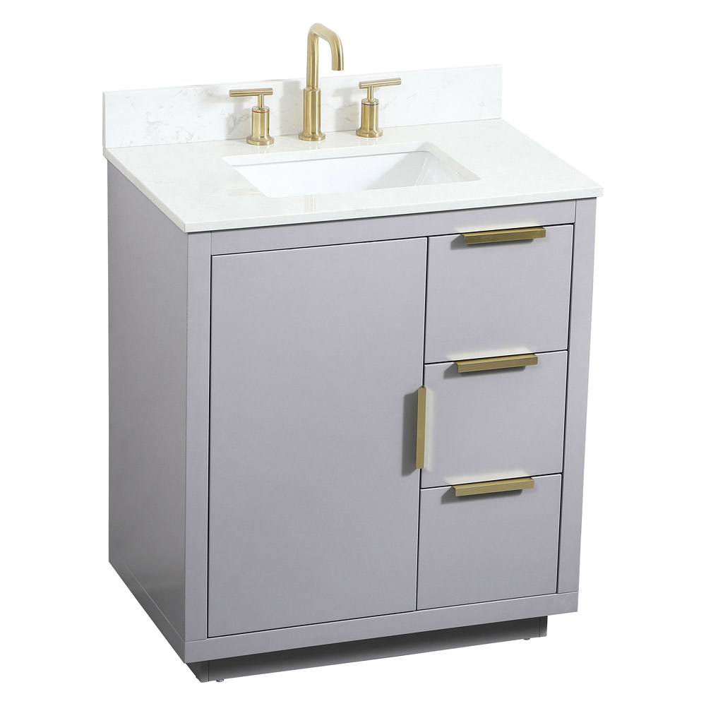 Elegant Bathroom Vanity - Gray (VF19430GR-BS)