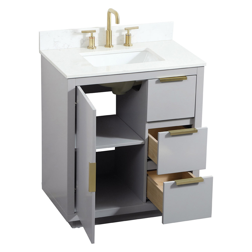 Elegant Bathroom Vanity - Gray (VF19430GR-BS)