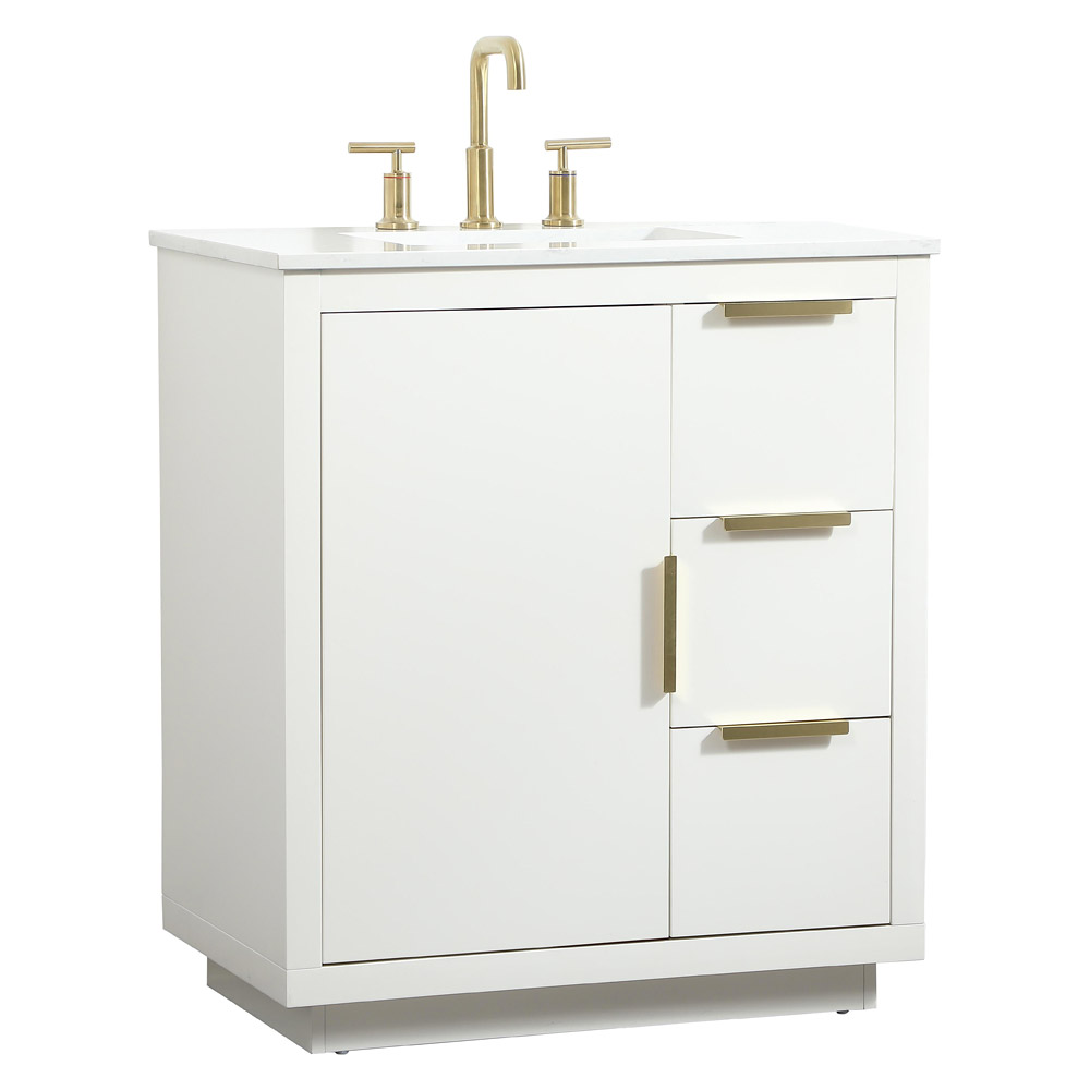 Elegant Bathroom Vanity - White (VF19430WH)