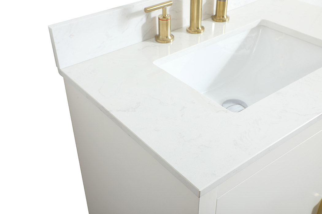 Elegant Bathroom Vanity - White (VF19430WH-BS)