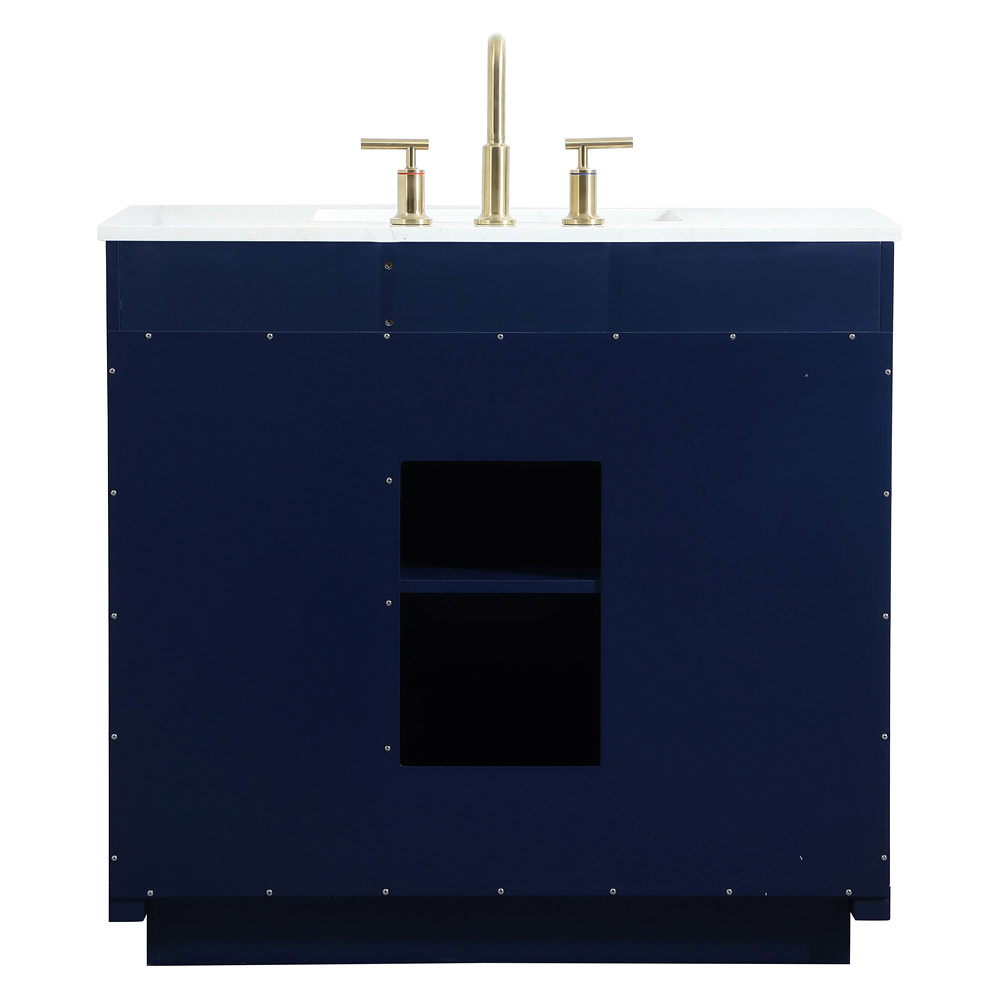 Elegant Bathroom Vanity - Blue (VF19436BL)