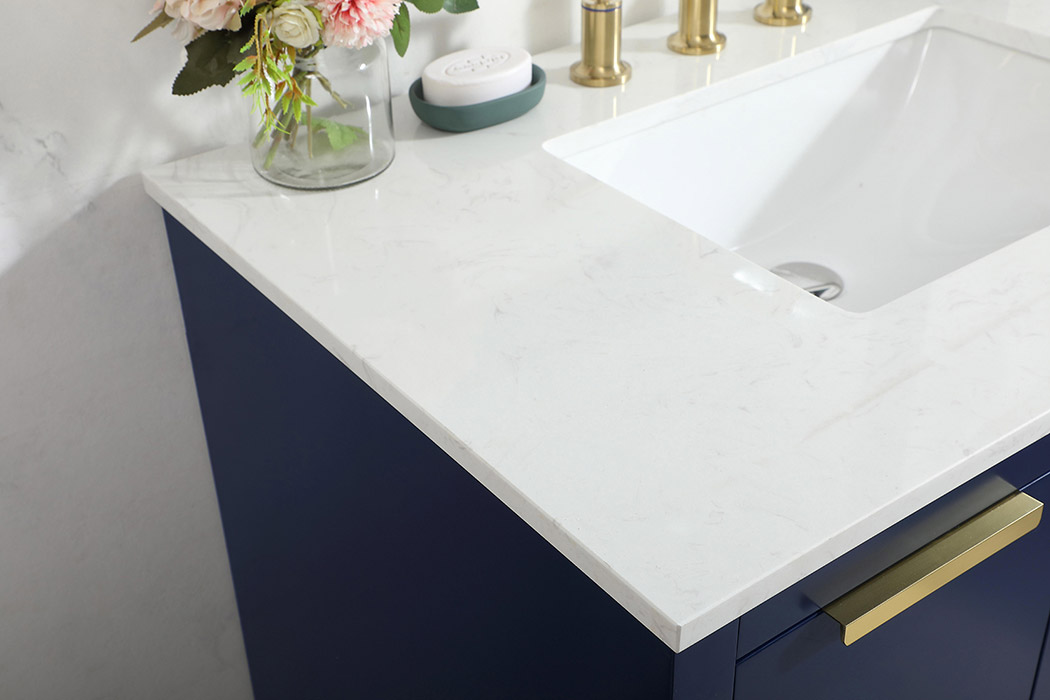 Elegant Bathroom Vanity - Blue (VF19436BL)