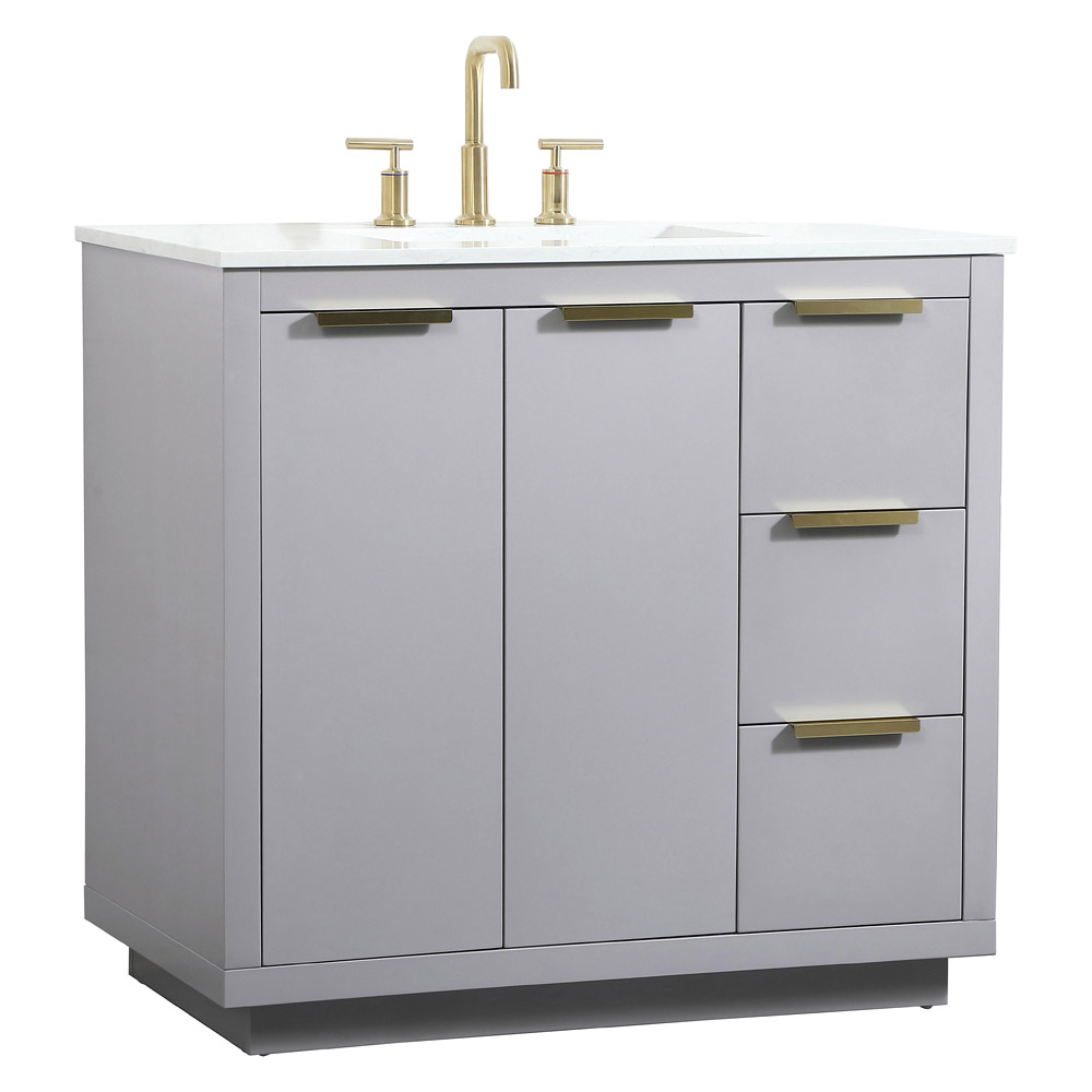 Elegant Bathroom Vanity - Gray (VF19436GR)