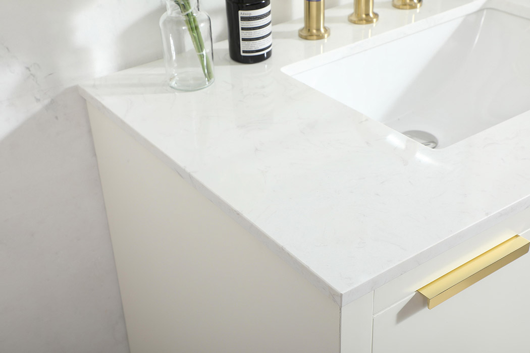 Elegant Bathroom Vanity - White (VF19436WH)