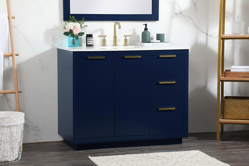 Elegant Bathroom Vanity - Blue (VF19442BL)