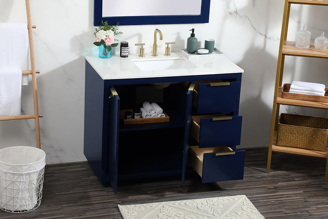 Elegant Bathroom Vanity - Blue (VF19442BL)