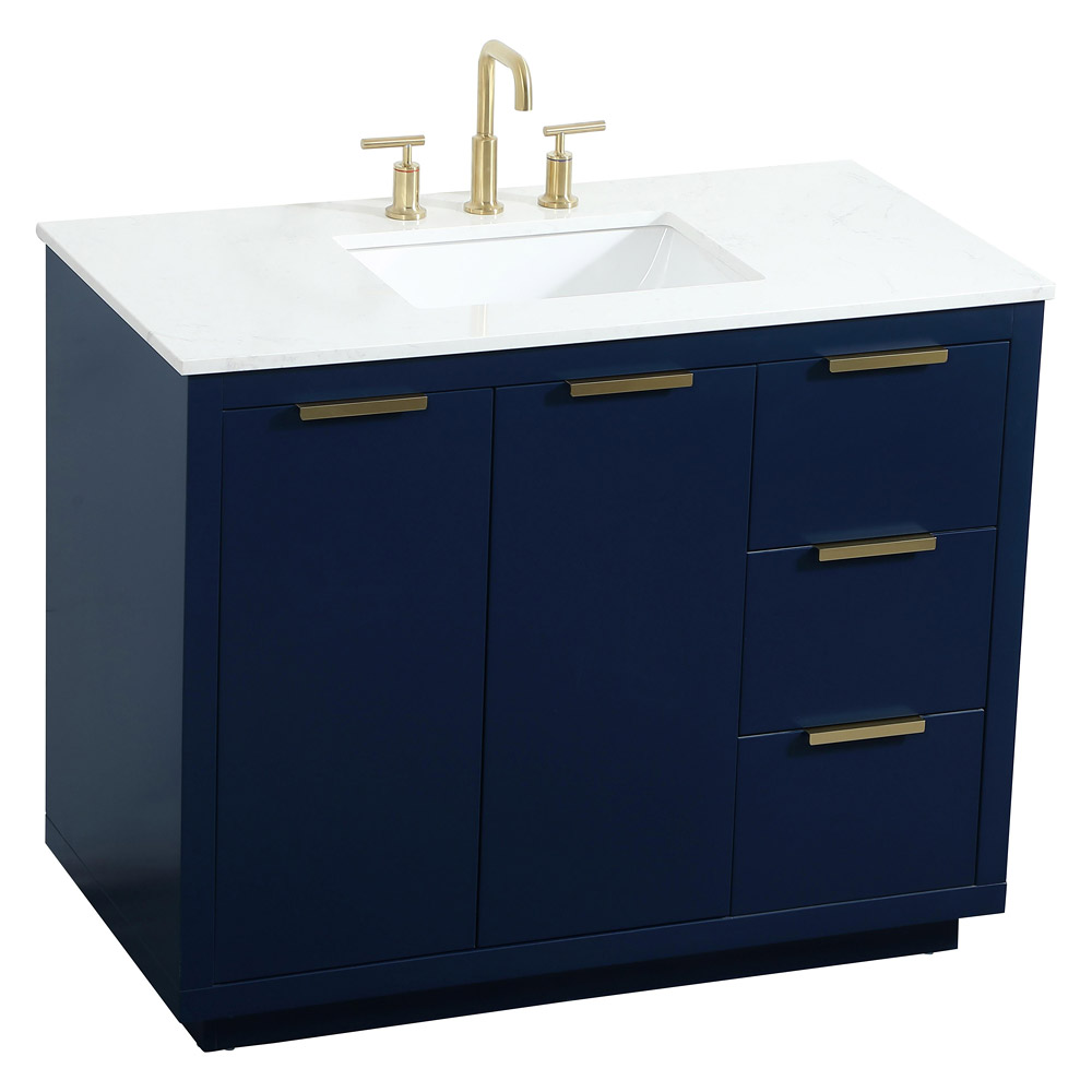 Elegant Bathroom Vanity - Blue (VF19442BL)