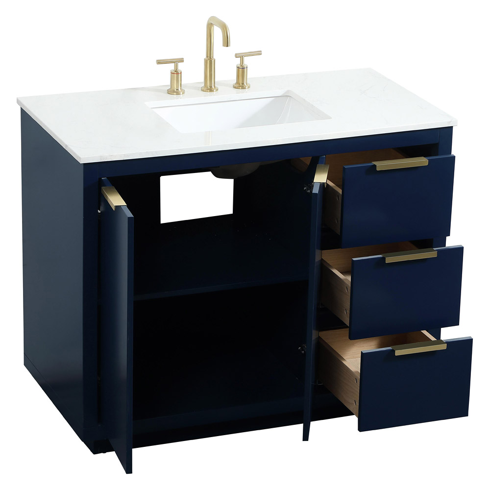 Elegant Bathroom Vanity - Blue (VF19442BL)