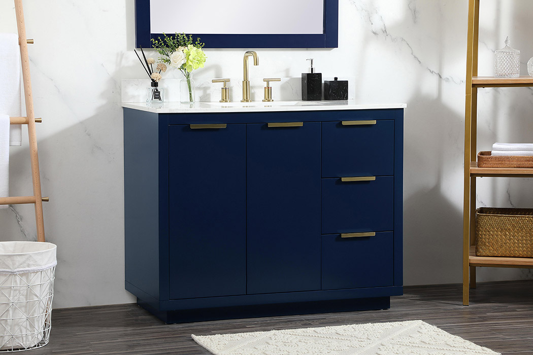 Elegant Bathroom Vanity - Blue (VF19442BL-BS)