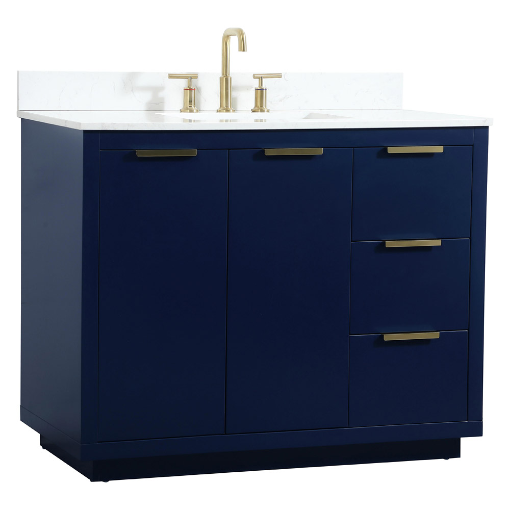 Elegant Bathroom Vanity - Blue (VF19442BL-BS)