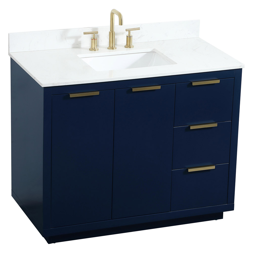 Elegant Bathroom Vanity - Blue (VF19442BL-BS)