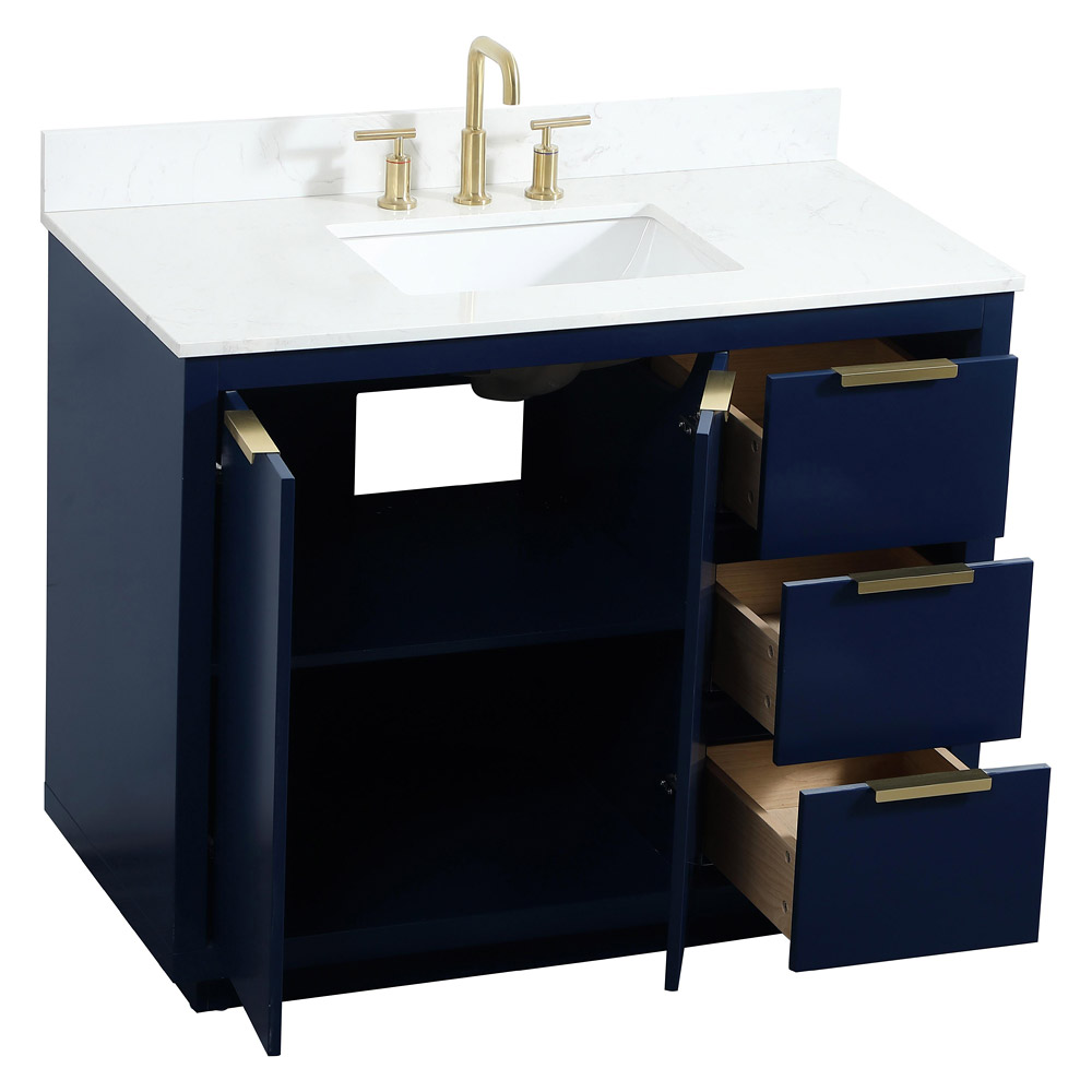 Elegant Bathroom Vanity - Blue (VF19442BL-BS)