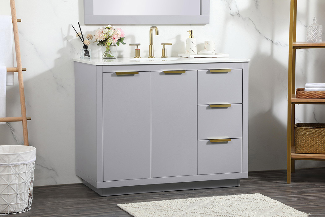 Elegant Bathroom Vanity - Gray (VF19442GR)