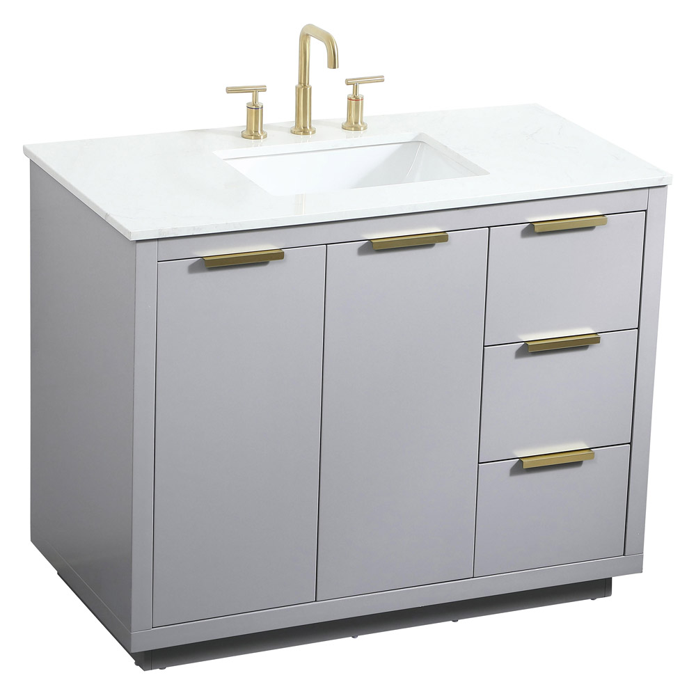 Elegant Bathroom Vanity - Gray (VF19442GR)