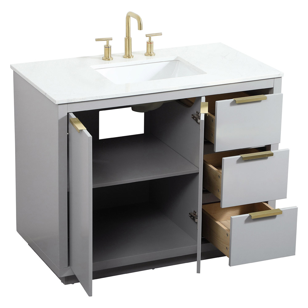 Elegant Bathroom Vanity - Gray (VF19442GR)