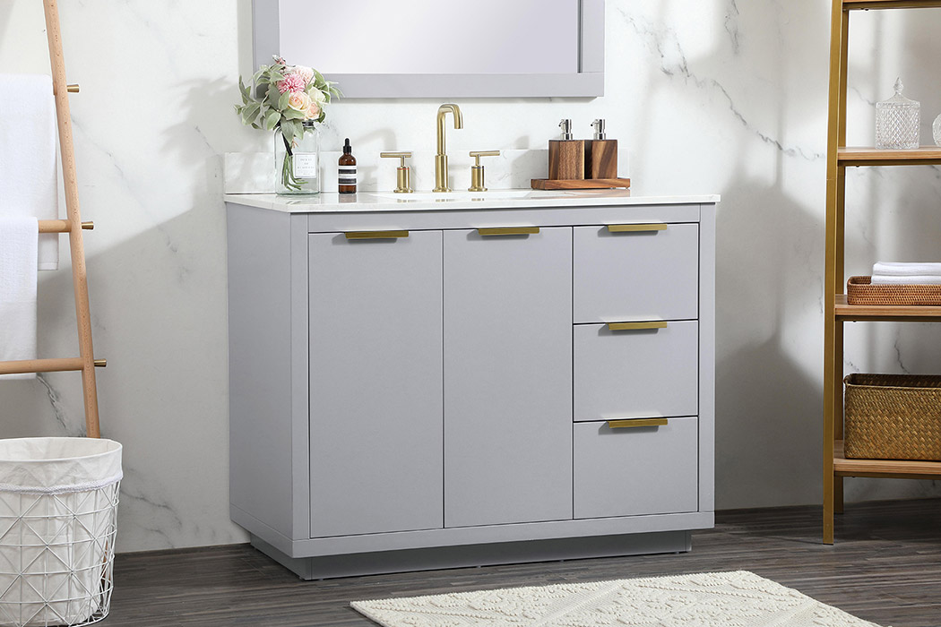 Elegant Bathroom Vanity - Gray (VF19442GR-BS)