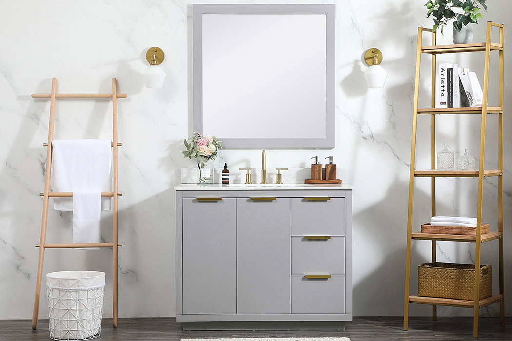 Elegant Bathroom Vanity - Gray (VF19442GR-BS)