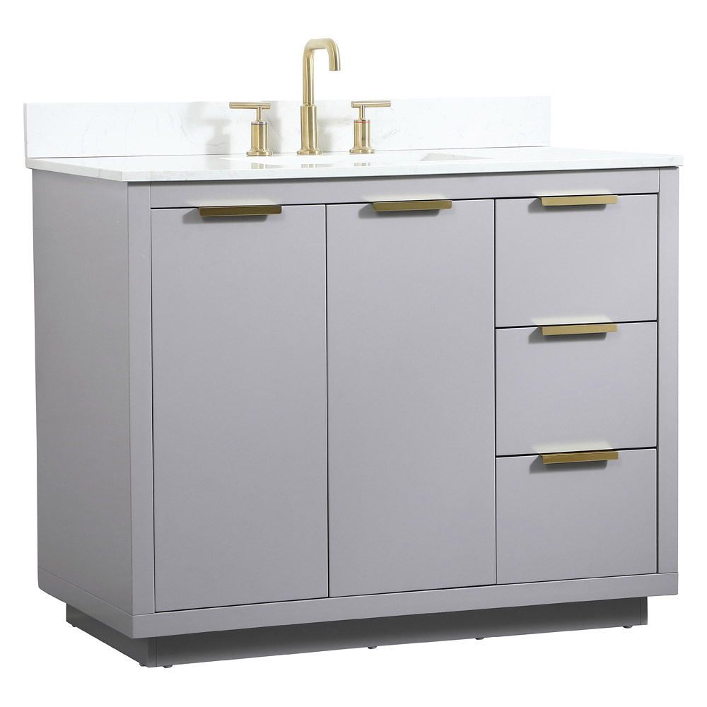 Elegant Bathroom Vanity - Gray (VF19442GR-BS)