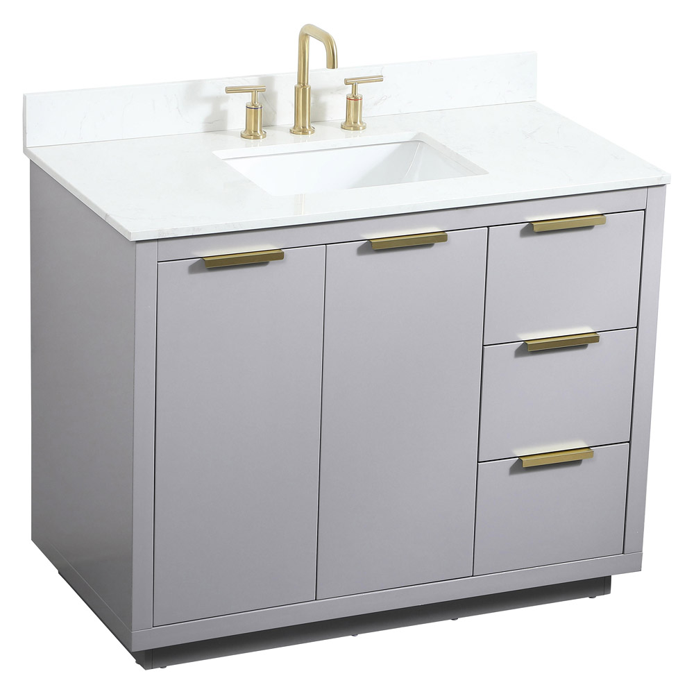 Elegant Bathroom Vanity - Gray (VF19442GR-BS)