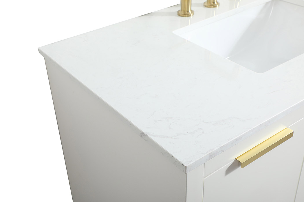 Elegant Bathroom Vanity - White (VF19442WH)