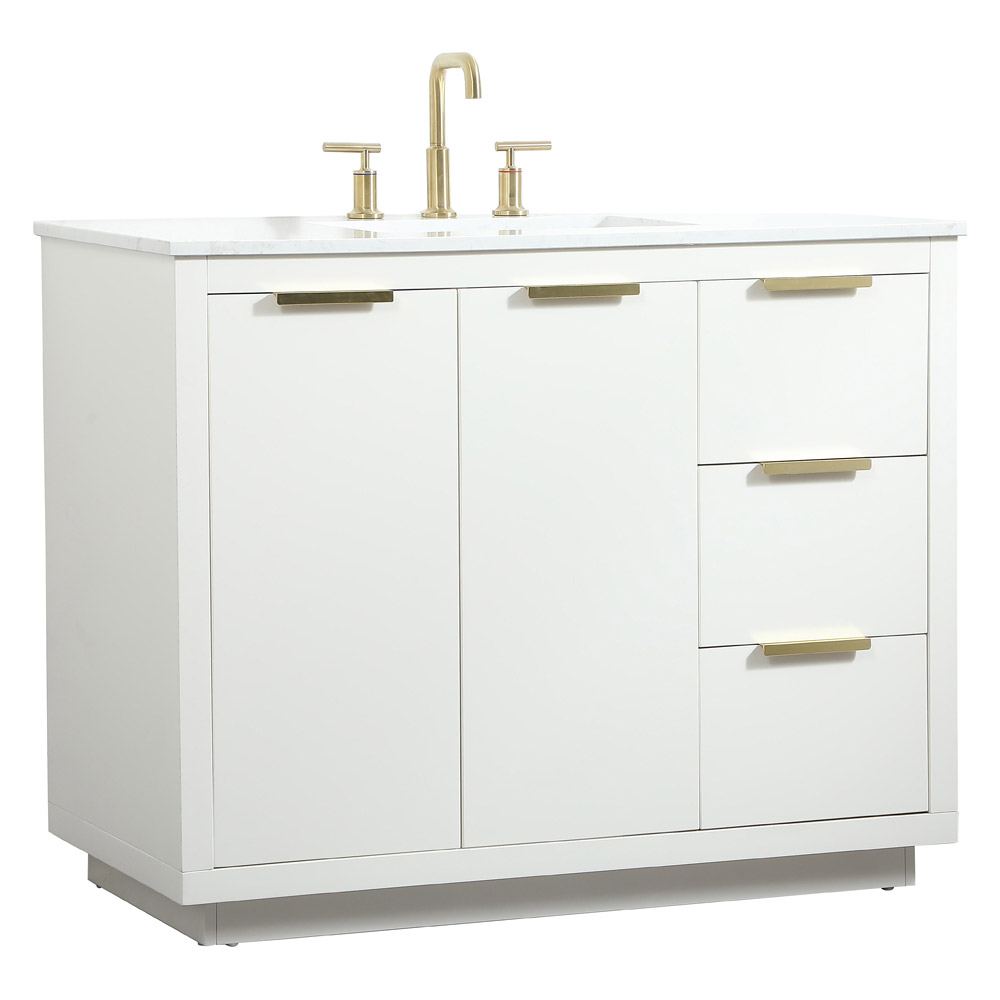 Elegant Bathroom Vanity - White (VF19442WH)