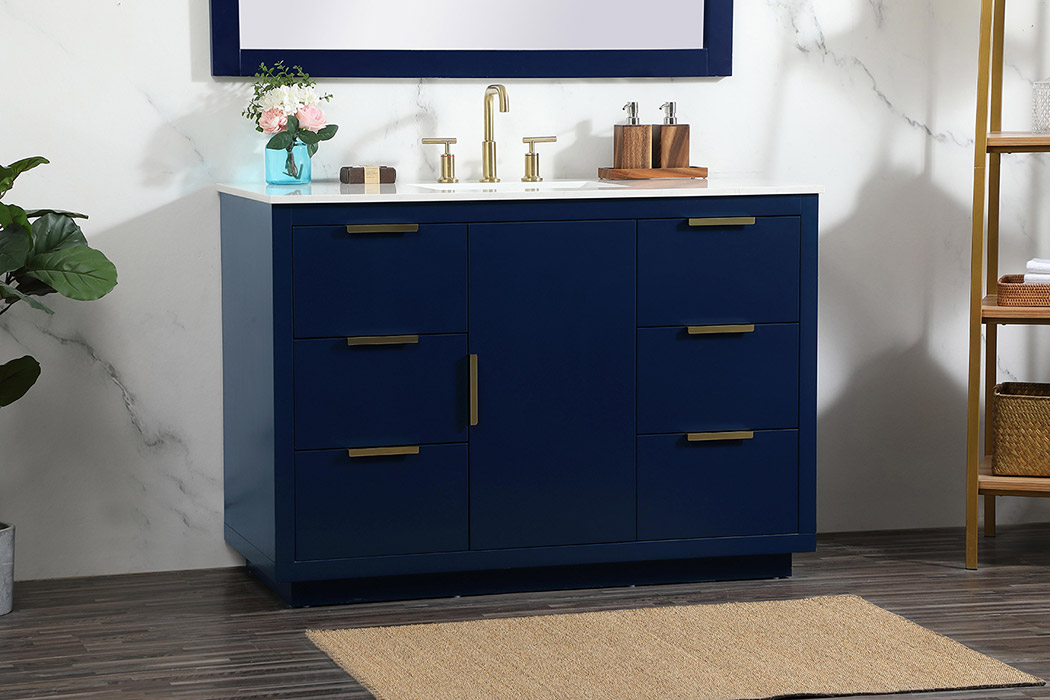 Elegant Bathroom Vanity - Blue (VF19448BL)