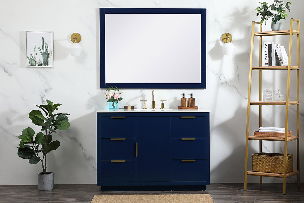 Elegant Bathroom Vanity - Blue (VF19448BL)