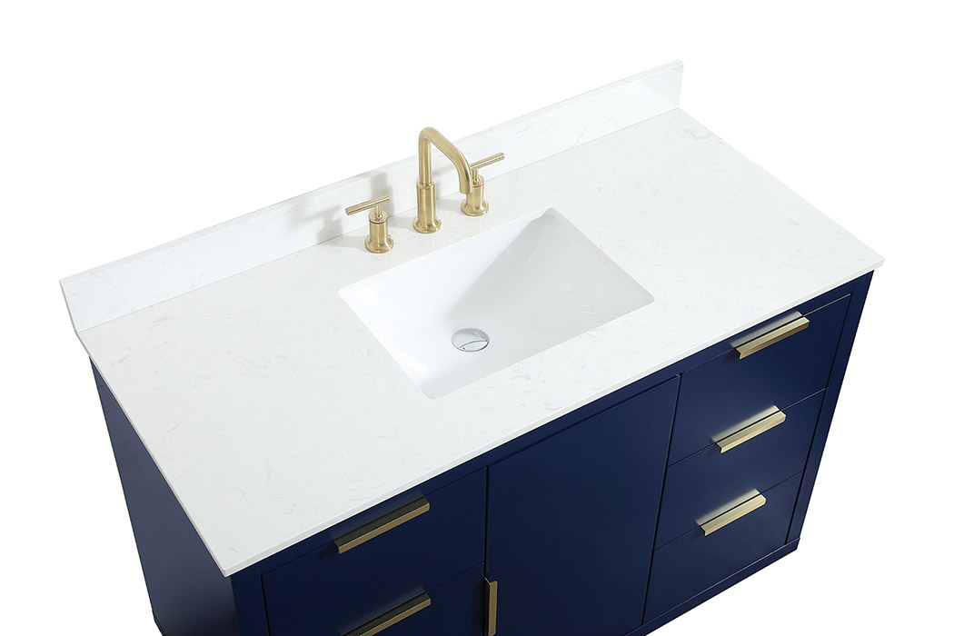 Elegant Bathroom Vanity - Blue (VF19448BL-BS)