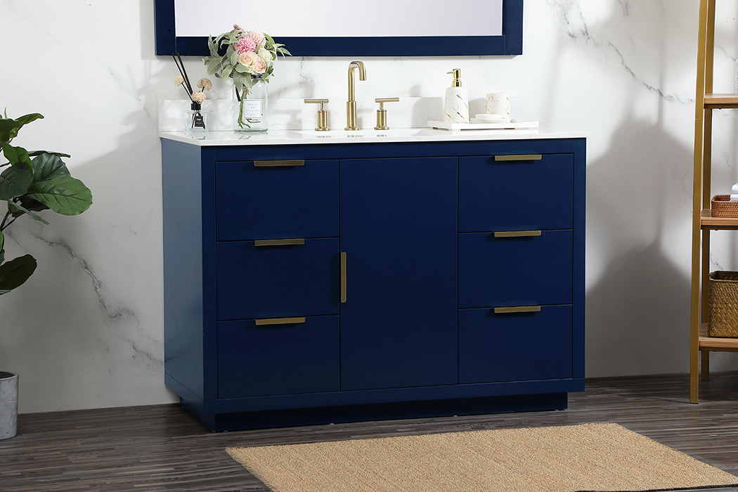 Elegant Bathroom Vanity - Blue (VF19448BL-BS)