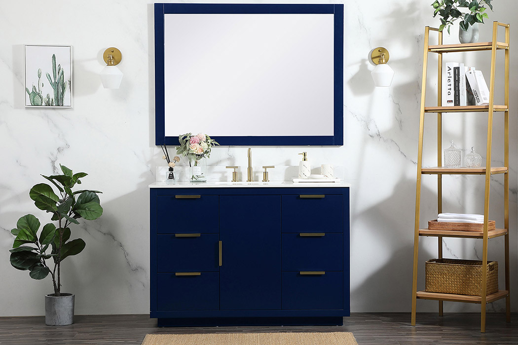 Elegant Bathroom Vanity - Blue (VF19448BL-BS)